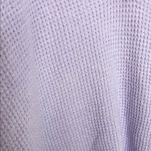 Aerie Purple V-Neck Sweater Soft Knit Pullover - Picture 4 of 5